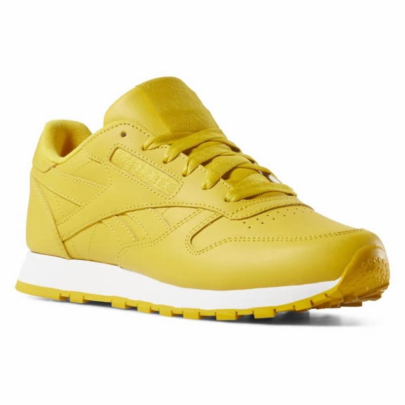 Tenisi Reebok Classic Leather Dama Galbeni/Albi Romania RN5720OC